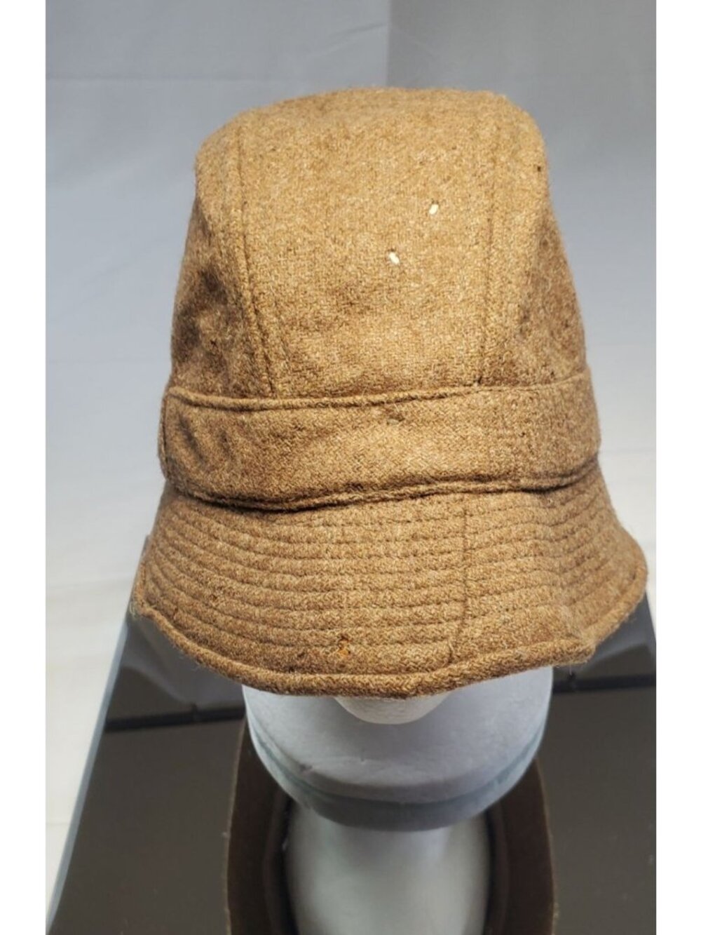 Vintage The Britisher Brown Wool Bucket Hat Tweed Irish Country Walking Cap